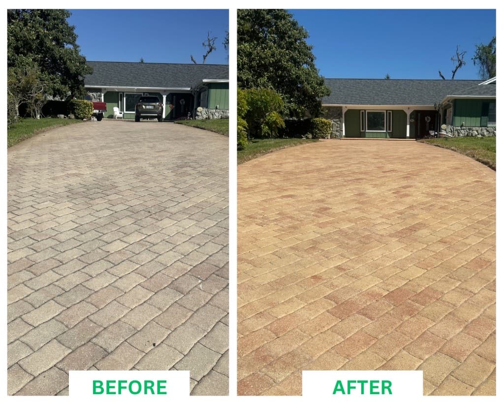 Paver Driveway Color Restoration
